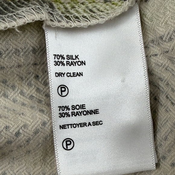 Tommy Bahama Beige and Olive Chevron Men's Shirt Size XXL - Picture 7 of 8